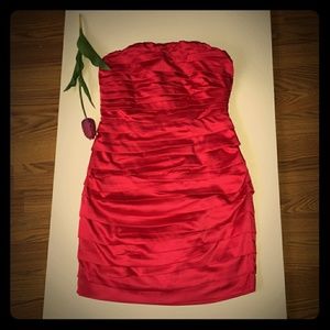 Red exspress strapless dress size 4